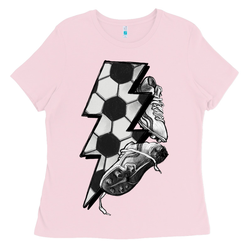 Lightning Bolt Soccer Ladies Tee by HowdyJamesFarm | Teevron