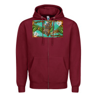 Burgundy koala cup Zipper Hoodie - BarkalooDesign