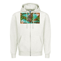 Oatmeal Heather koala cup Zipper Hoodie - BarkalooDesign