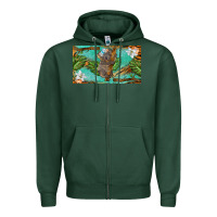 Sports Green koala cup Zipper Hoodie - BarkalooDesign