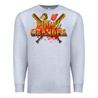 Heather Grey softball grandma Premium Sweatshirt - AdoDesignShop