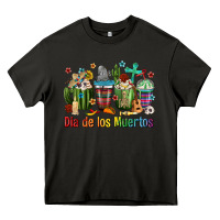 Asphalt Mexican Dia De Los Muertos Coffee Cups Heavy Core Tee - texasbilliewilder