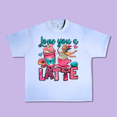 Love You A Latte Urban Heavy Tee Designed By Oliviacreatesart