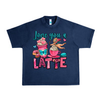 Navy love you a latte Urban Heavy Tee - OliviaCreatesArt