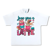 White love you a latte Urban Heavy Tee - OliviaCreatesArt