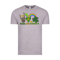 Vintage Zinc Peace Love Shamrock  St. Patrick's Day Vintage Tee - CowGirlArtShop