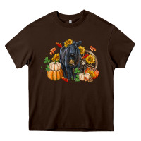 Chocolate Brown Fall black angus Heavy Core Tee - RanaPortraitStore