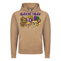 Vintage Coffee Mardi Gras vibes skull Vintage Hoodie - FaDigitalArtStudio