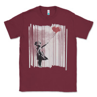 Burgundy banksy balloon girl cute Classic Tee - maiPhamDesign