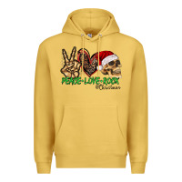 Peace Love Rock Christmas Premium Hoodie | Teevron