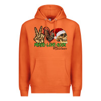 Carrot Peace Love Rock Christmas Premium Hoodie - CowhideDigitalArt