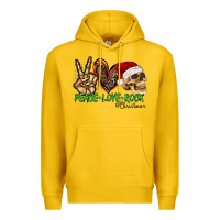 Lemon Peace Love Rock Christmas Premium Hoodie - CowhideDigitalArt