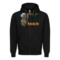 Black just a girl who loves koalas Zipper Hoodie - BarkalooDesign