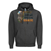 Charcoal Heather just a girl who loves koalas Zipper Hoodie - BarkalooDesign