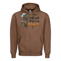 Chestnut just a girl who loves koalas Zipper Hoodie - BarkalooDesign