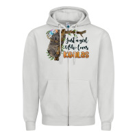 Dove Grey just a girl who loves koalas Zipper Hoodie - BarkalooDesign