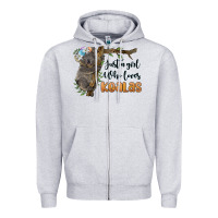 Heather Grey just a girl who loves koalas Zipper Hoodie - BarkalooDesign