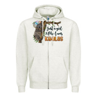 Oatmeal Heather just a girl who loves koalas Zipper Hoodie - BarkalooDesign