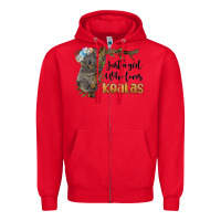 Red just a girl who loves koalas Zipper Hoodie - BarkalooDesign