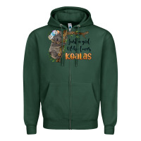 Sports Green just a girl who loves koalas Zipper Hoodie - BarkalooDesign