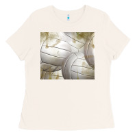 Bone distressed volleyball pattern Ladies Tee - TumblerDesignByShophia