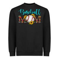 Black western leopard serape wooden sunflowers  turquoise glitter mom baseba Heavyweight Sweatshirt - Artiststas