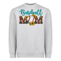 Western Leopard Serape Wooden Sunflowers  Turquoise Glitter Mom Baseba Heavyweight Sweatshirt | Teevron