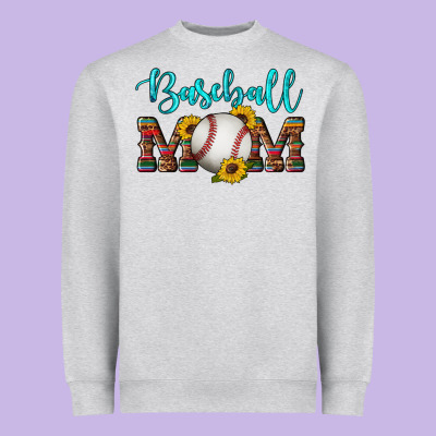 Western Leopard Serape Wooden Sunflowers  Turquoise Glitter Mom Baseba Heavyweight Sweatshirt Designed By Artiststas