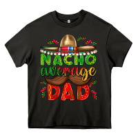 Asphalt Nacho Average Dad with Mustache Heavy Core Tee - texasbilliewilder