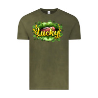 Vintage Olive St. Patrick's Day lips lucky Vintage Tee - HowdyJamesFarm