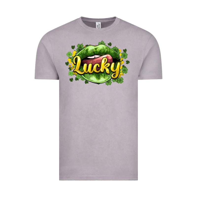 St. Patrick's Day Lips Lucky Vintage Tee by HowdyJamesFarm | Teevron