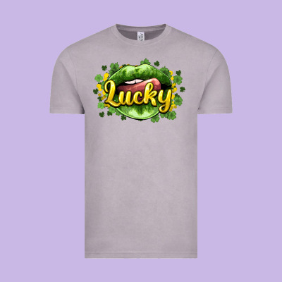 St. Patrick's Day Lips Lucky Vintage Tee Designed By Howdyjamesfarm