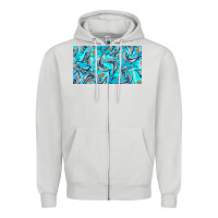 Dove Grey humpback whale cup Zipper Hoodie - BarkalooDesign