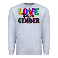 Heather Grey love has no gender Premium Sweatshirt - AdoDesignShop