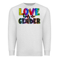 Oatmeal Heather love has no gender Premium Sweatshirt - AdoDesignShop