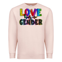 Pale Pink love has no gender Premium Sweatshirt - AdoDesignShop