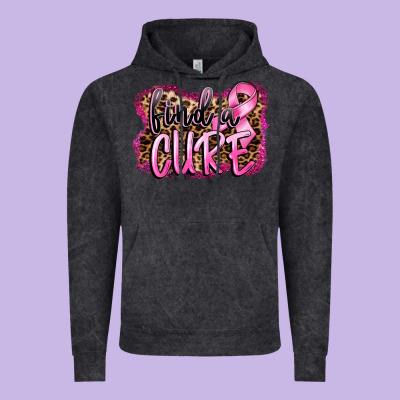 Find A Cure Vintage Hoodie Designed By Fadigitalartstudio