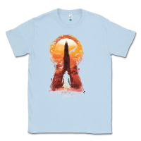 Dusty Blue Retro Animation  Novel Art Characters Poster Classic Tee - maiPhamDesign