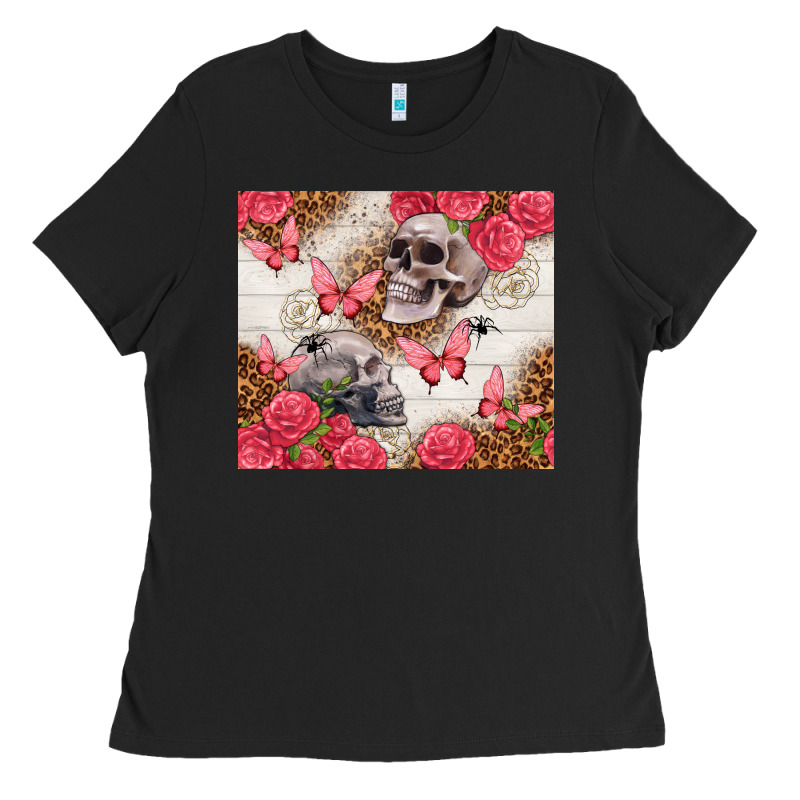 Skulls And Roses Tumbler Ladies Tee by TumblerDesignByShophia | Teevron