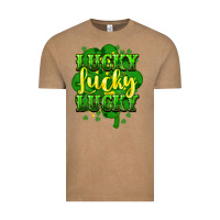 Vintage Coffee lucky lucky lucky clover St. Patrick's Vintage Tee - HowdyJamesFarm
