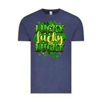 Vintage Denim lucky lucky lucky clover St. Patrick's Vintage Tee - HowdyJamesFarm