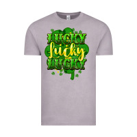 Vintage Zinc lucky lucky lucky clover St. Patrick's Vintage Tee - HowdyJamesFarm