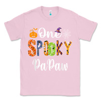 Bubblegum Pink grandpa family halloween matching shirts, one spooky papaw t shirt Classic Tee - maiPhamDesign