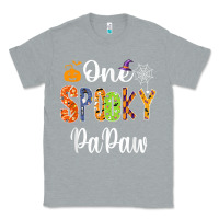 Heather Grey grandpa family halloween matching shirts, one spooky papaw t shirt Classic Tee - maiPhamDesign