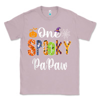 Lilac grandpa family halloween matching shirts, one spooky papaw t shirt Classic Tee - maiPhamDesign