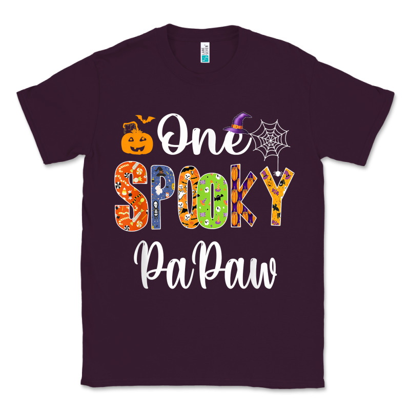 Grandpa Family Halloween Matching Shirts, One Spooky Papaw T Shirt Classic Tee by maiPhamDesign | Teevron