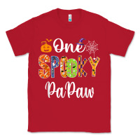 Red grandpa family halloween matching shirts, one spooky papaw t shirt Classic Tee - maiPhamDesign
