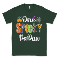 Sports Green grandpa family halloween matching shirts, one spooky papaw t shirt Classic Tee - maiPhamDesign