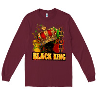 Burgundy Future black king Long Sleeve Tee - FaDigitalArtStudio