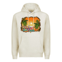 Oatmeal Heather beach vibes Premium Hoodie - CowhideDigitalArt